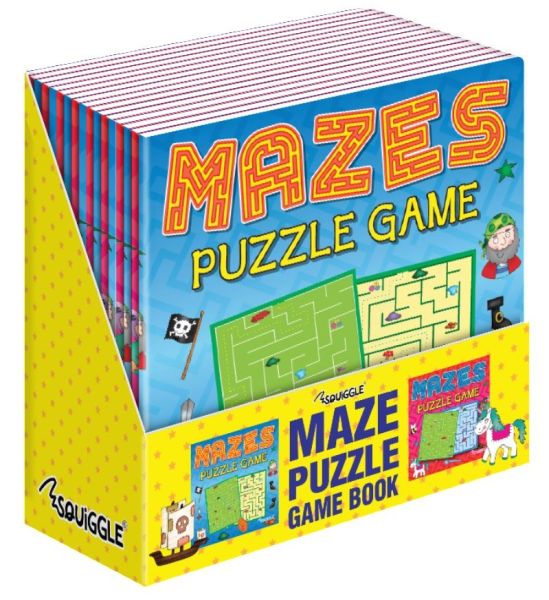 Mazes Puzzle Game Books - Assorted Designs - 21 x 21cm