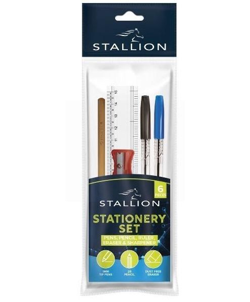 Stallion Stationery Set - Assorted Stationery - Pack of 6