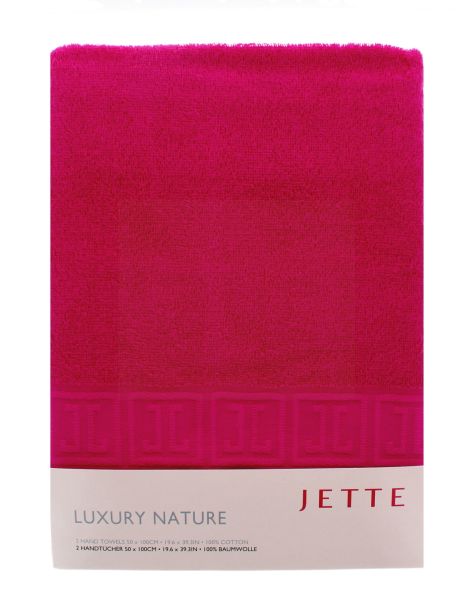 JETTE 2 HAND TOWELS RASPBERRY 50X100 CM