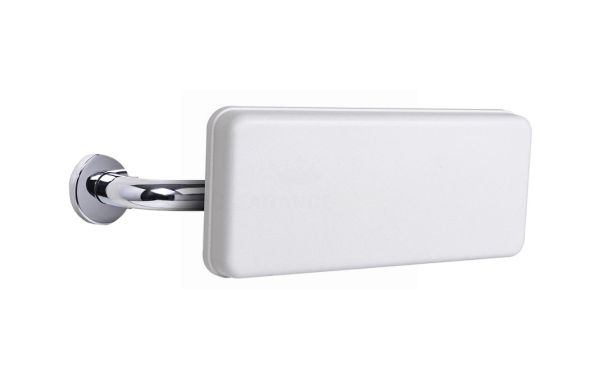 POLISHED SS PADDED BACK REST CHROME & WHITE