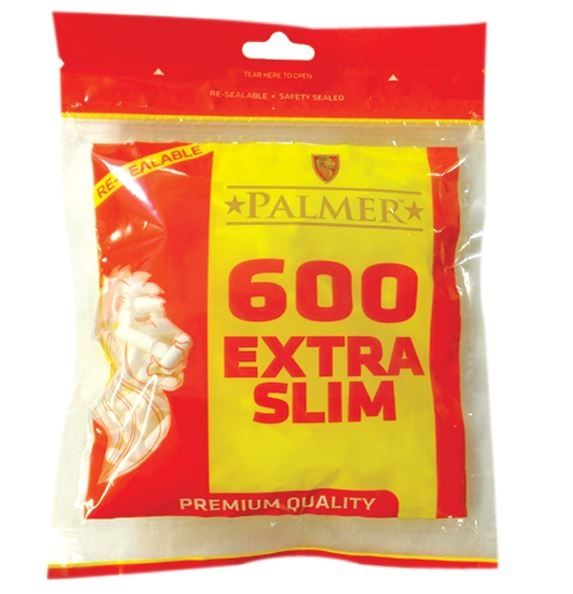 Palmer Premium Quality Extra Slim Filter Tips - Pack of 600 Filter Tips