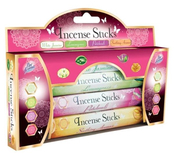 PAN AROMA INCENSE STICKS - ASSORTED FRAGRANCES - PACK OF 4