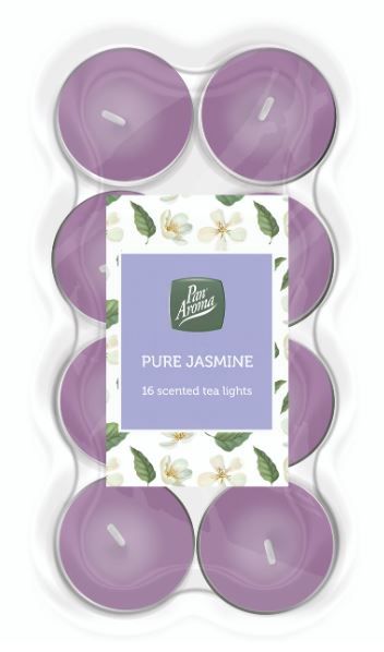 PAN AROMA SCENTED TEA LIGHTS - JASMINE - PACK OF 16 