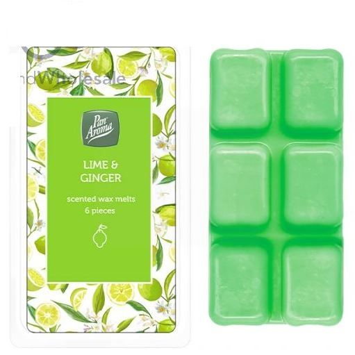 PAN AROMA WAX MELTS - LIME & GINGER - PACK OF 6 