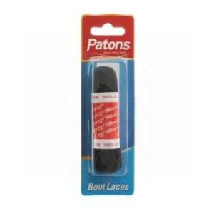 Paton'S Black 100% Cotton Shoe/Boot Laces - 48 Inch