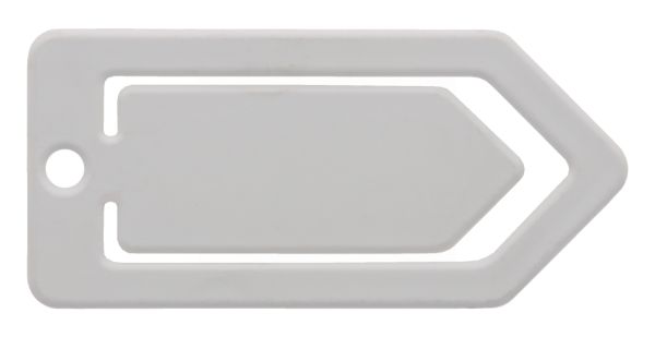 MEDIUM PLASTIC PAPER CLIP WHITE