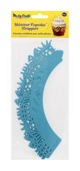 PARTY CRAFT SHIMMER CUPCAKE CELEBRATE BLUE