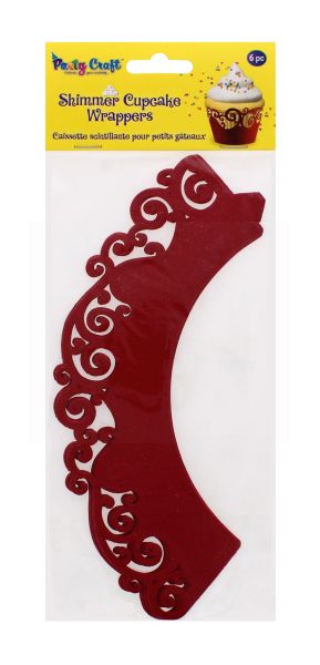 PARTY CRAFT SHIMMER CUPCAKE SWIRL RED