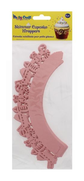PARTY CRAFT SHIMMER CUPCAKE BABY GIRL PINK