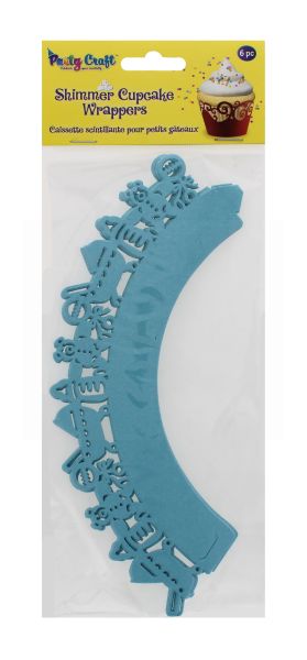 PARTY CRAFT SHIMMER CUPCAKE BABY BOY BLUE