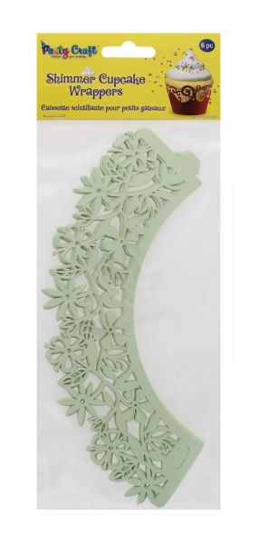 PARTY CRAFT SHIMMER CUPCAKE DAISY VINE MINT