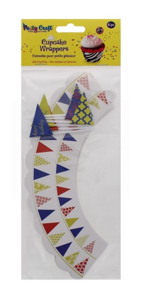 PARTY CRAFT  CUPCAKE WRAPPERS HAPPY BIRTH