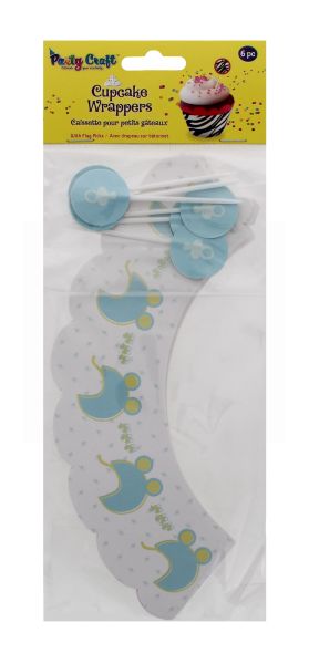 PARTY CRAFT  CUPCAKE WRAPPERS BABY BOY