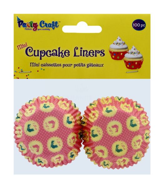 PARTY CRAFT MINI CUPCAKE LINERS SINGING BIRDS