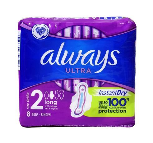 Always Ultra Long with Wings - Pack of 8