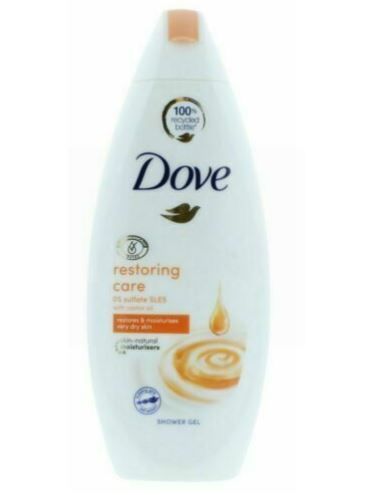 Dove Shower Gel with Castor Oil - Restoring Care - Dermatologically Tested - 250ml