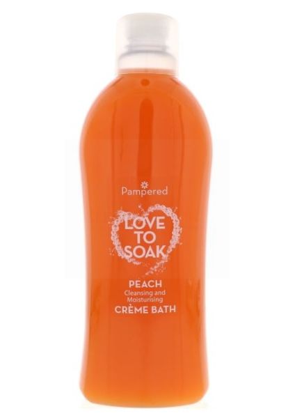 Pampered Love to Soak Creme Bath - Peach - 1 Litre