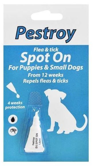 Pestroy Flea And Tick Spot On For Puppies And Small Dogs 