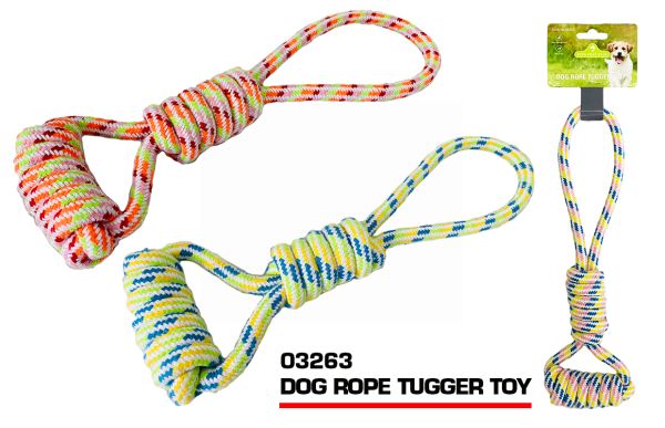 Pets That Play Dog Rope Tugger Toy - Assorted Colours