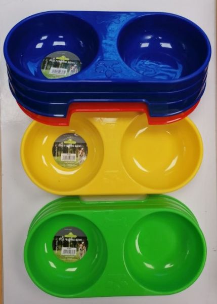 Pets That Play Dog Feeding Bowl - Assorted Colours - 30 x 16 x 7cm