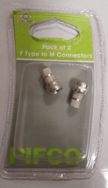 Pifco F Type To M Connectors - Pack Of 2
