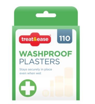 Treat & Ease Washproof Plasters - Assorted Strips - Pack Of 110