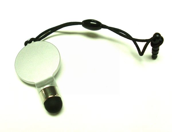 SILVER ROUNDED SMARTPHONE STYLUS