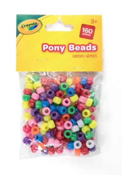 Crayola Pony Beads - Assorted Colours - Pack of 160