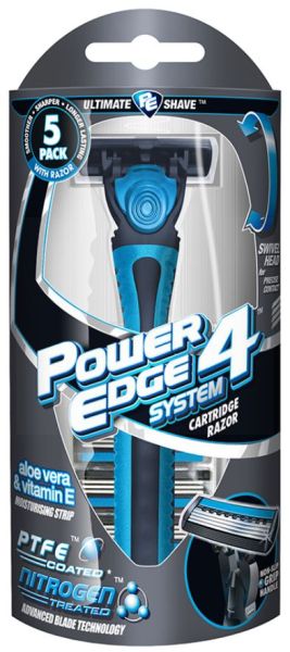 Power Edge System 4 Cartridge Razor - Pack Of 5