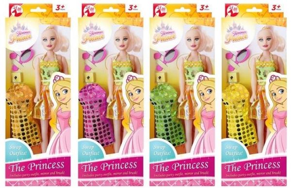 The Princess Beauty & Outfit Set - 4 Pieces - Assorted Designs & Colours