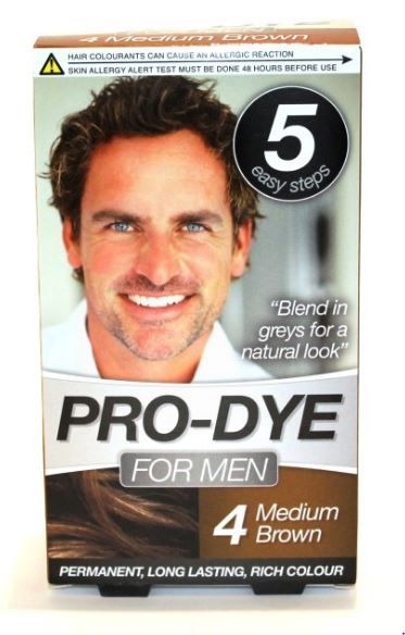 Glamorize Pro Dye Creme Colour Hair Dye For Men Shade 4 - Medium Brown - Exp: 07/24