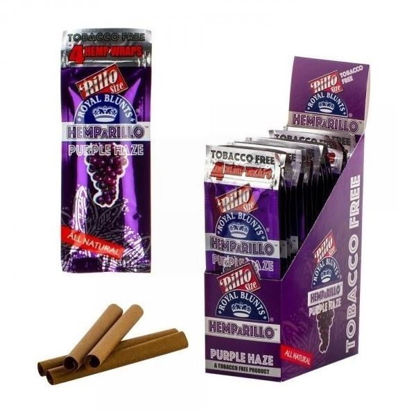 Hemp A Rillo Tobacco Free Royal Blunts - Pack of 15 - Purple Haze