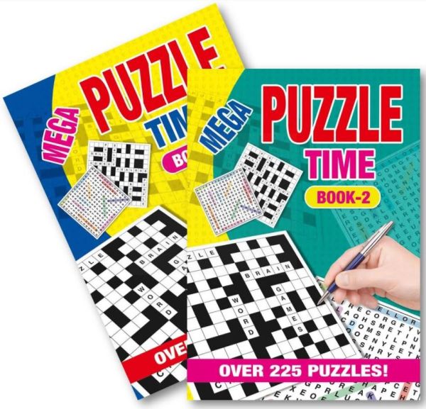 A5 Mega Puzzle Time  Book - 225 Puzzles - 0% VAT
