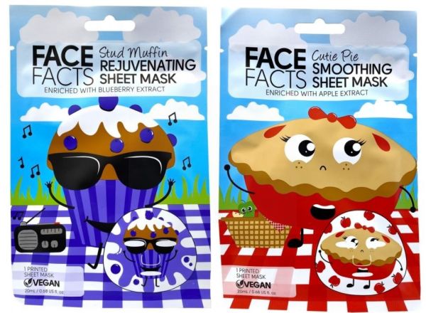 Face Facts Printed Sheet Mask - Stud Muffin & Cutie Pie - 20ml