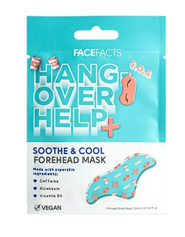 Face Facts Hangover Help Printed Forehead Mask - Soothe & Cool - Vegan - 12ml