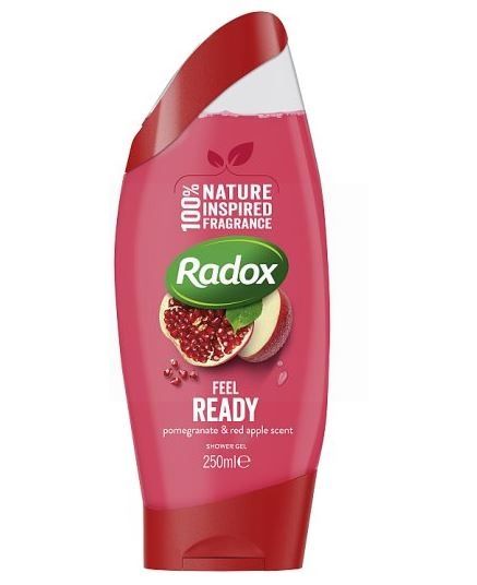 Radox Feel Ready Shower Gel with Pomegranate & Red Apple Scent - 250ml 