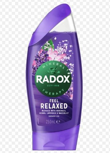 Radox Feel Relaxed Shower Gel with Minerals, Herbs, Lavender & Waterlily - 250ml 