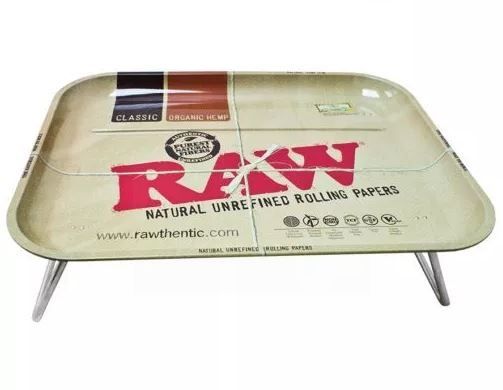 Raw XXL Lap Rolling Tray with Folding Legs - 38.5Cm X 50.5Cm 