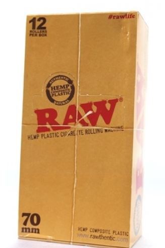 Raw Hemp Plastic Cigarette Rolling Machine - 70Mm - Box Of 12