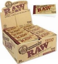 Raw Natural Unrefined Hemp And Cotton Perforated Tips - Wide Tips - Box Of 50