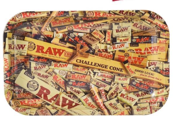 Small Raw Papers Classic Authentic Rolling Tray - 17.5Cm X 27.5Cm