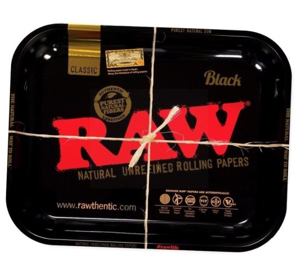 Large Raw Black Rolling Tray - 27.5Cm X 34Cm 