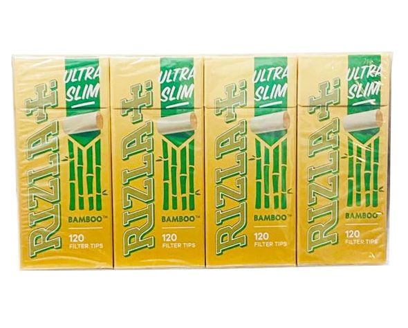 Rizla Bamboo Ultra Slim Filter Tips - Box of 20 x 120 