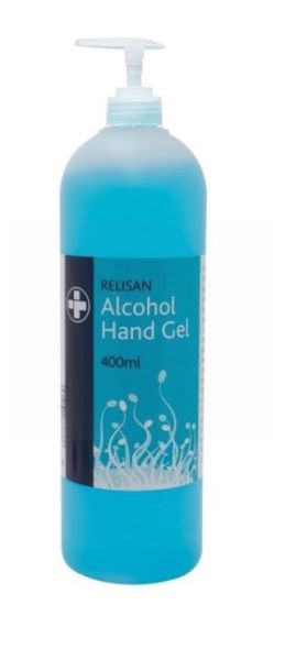 Relisan Alcohol Hand Gel - 400ml - Exp: 04/23