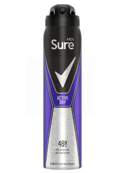 Sure Men 48h Anti-Perspirant Deodorant - Active Dry - 150ml