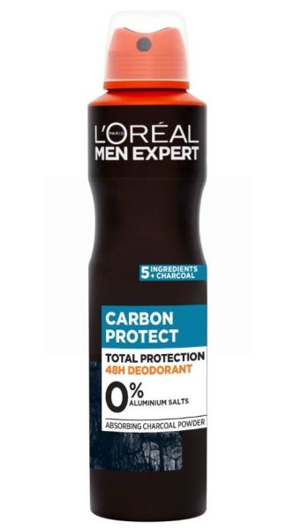 Loreal Paris Men Expert Total Protection 48h Deodorant - Carbon Protect - 250ml