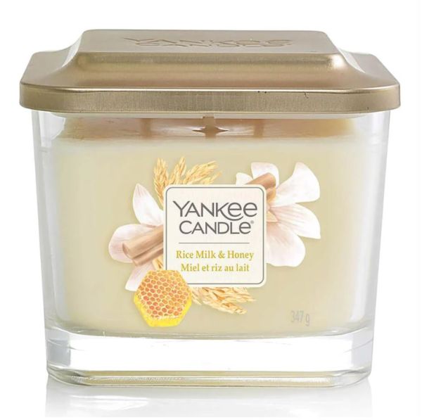 Yankee Candle - Elevation Collection with Platform Lid - Rice Milk & Honey - 347g 
