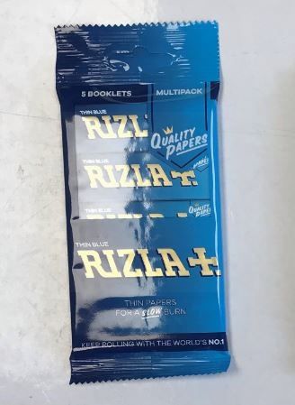 Rizla Ultra Thin Blue Regular Cigarette Paper - Pack of 5 Booklets