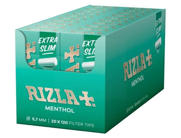 Rizla Plus Filter Tips - Menthol - Extra Slims - 5,7Mm - Pack Of 120