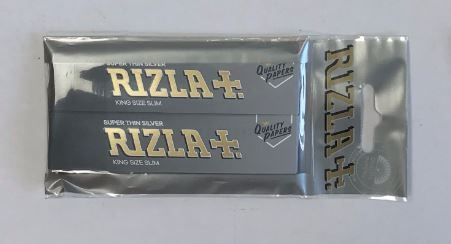 Rizla Super Thin Silver King Size Slim Cigarette Paper - Pack of 2 Booklets